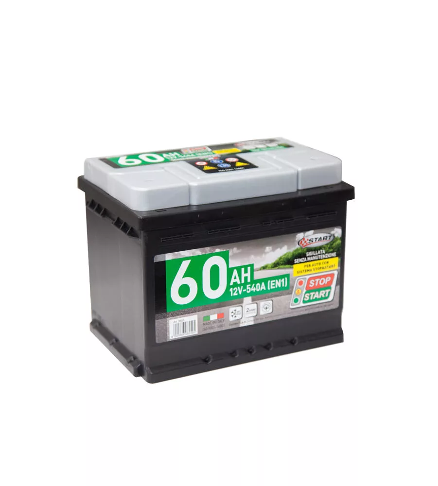 BATTERIA STOP&START 60AH 12V  540A (EN1) SIGILLATA POLO SINISTRO